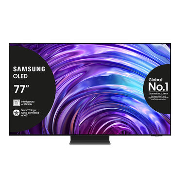 Samsung TV OLED 4K 77" QE77S95DATXZT Smart TV Wi-Fi Graphite Black 2024, Processore NQ4 AI GEN2, OLED Glare Free, Infinity One Design, Dolby Atmos