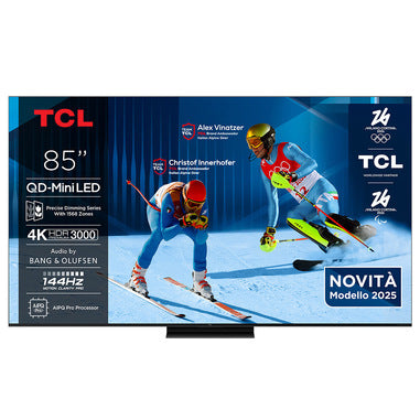 TCL Serie Smart TV QD-MiniLED 4K 85" 85C7K, 144Hz, audio B&O, Dolby Vision IQ & Atmos, Google TV